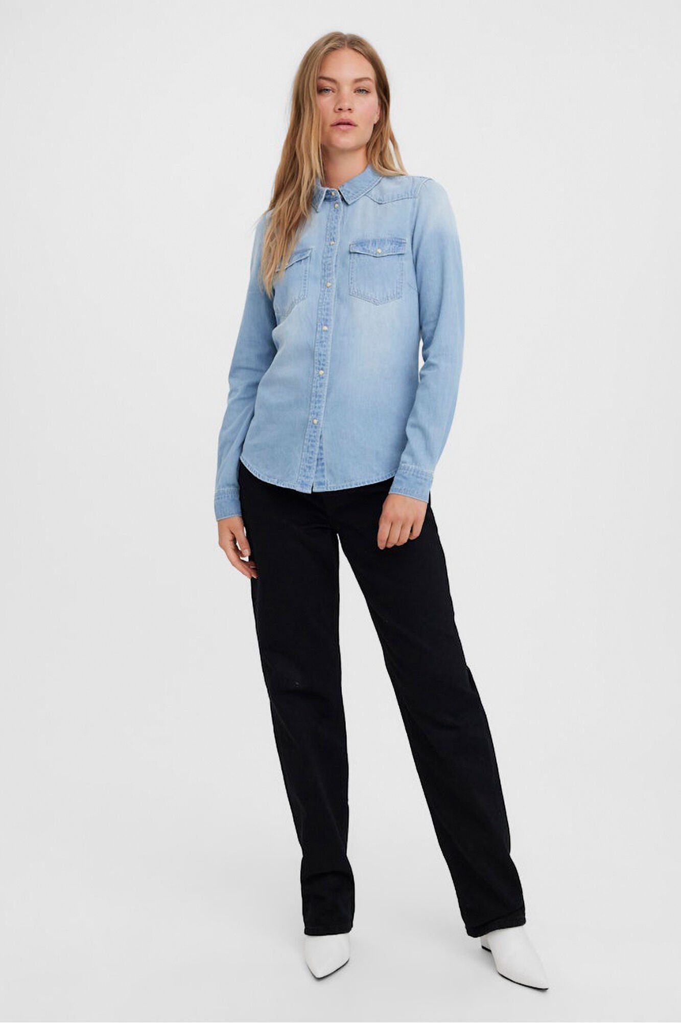 Vero Moda Camisa de manga comprida em denim