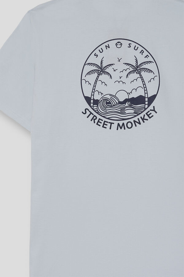 Street Monkey T-shirt manga curta Azul