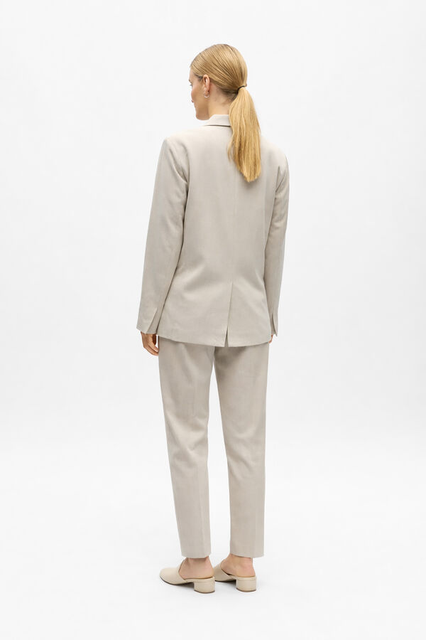 Object Blazer b&aacute;sica descontra&iacute;da Tostado