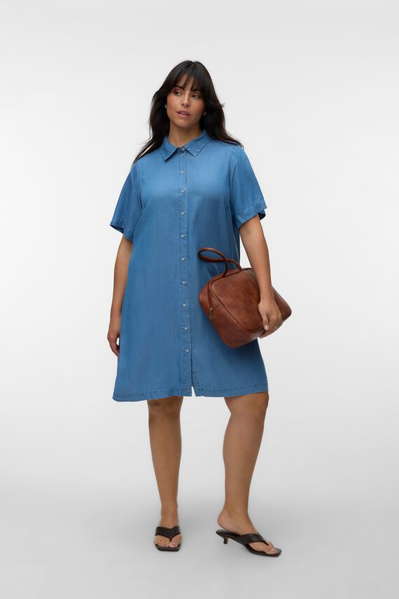 Vestido corto Tencel talla grande