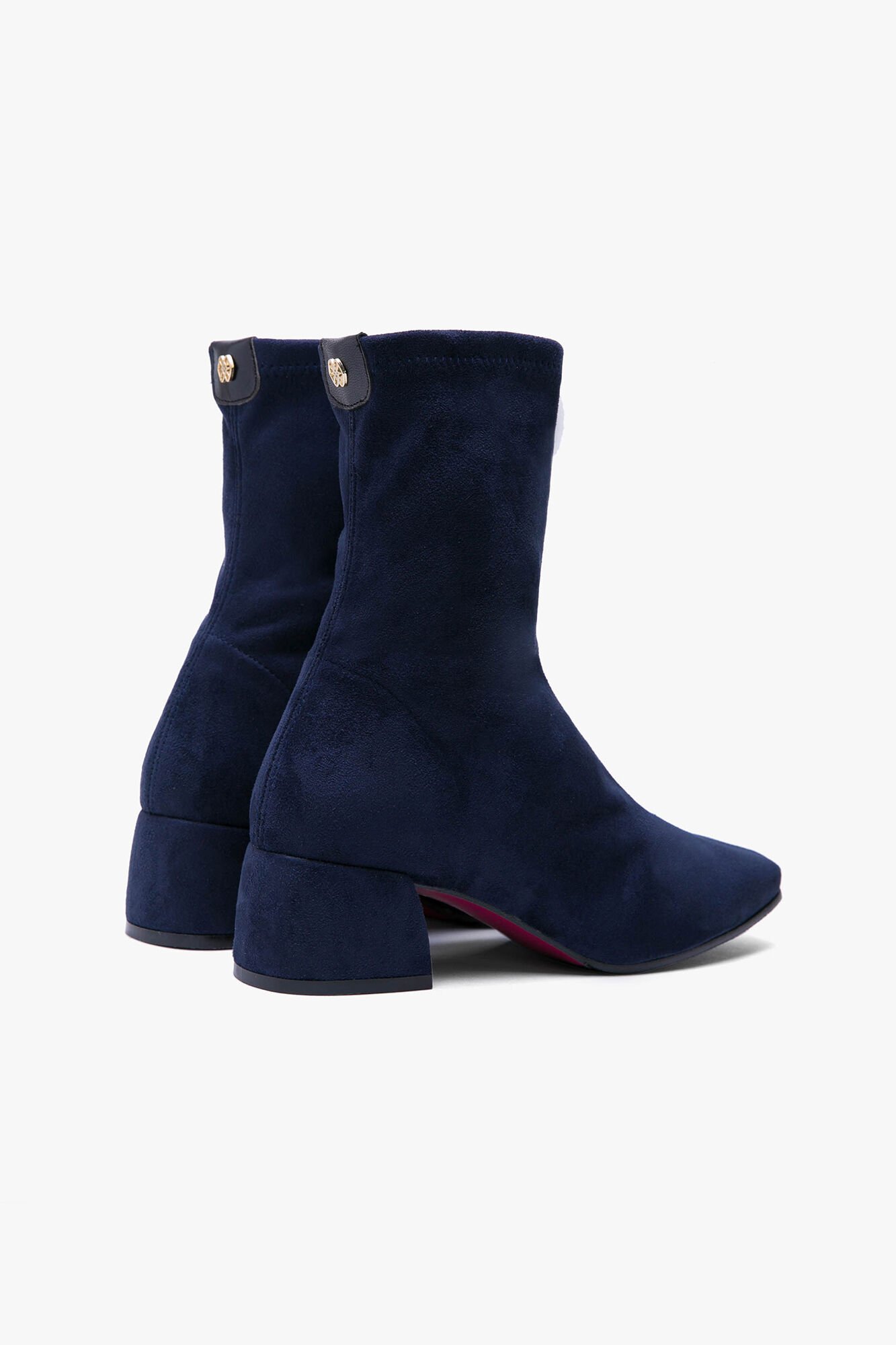 Botin tacon azul marino shop