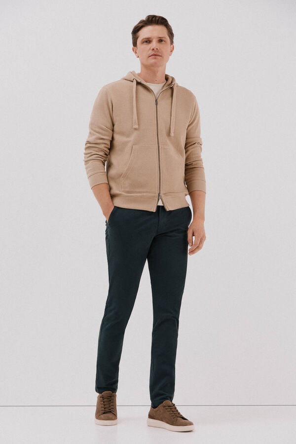 Cortefiel Slim fit chinos Dark green