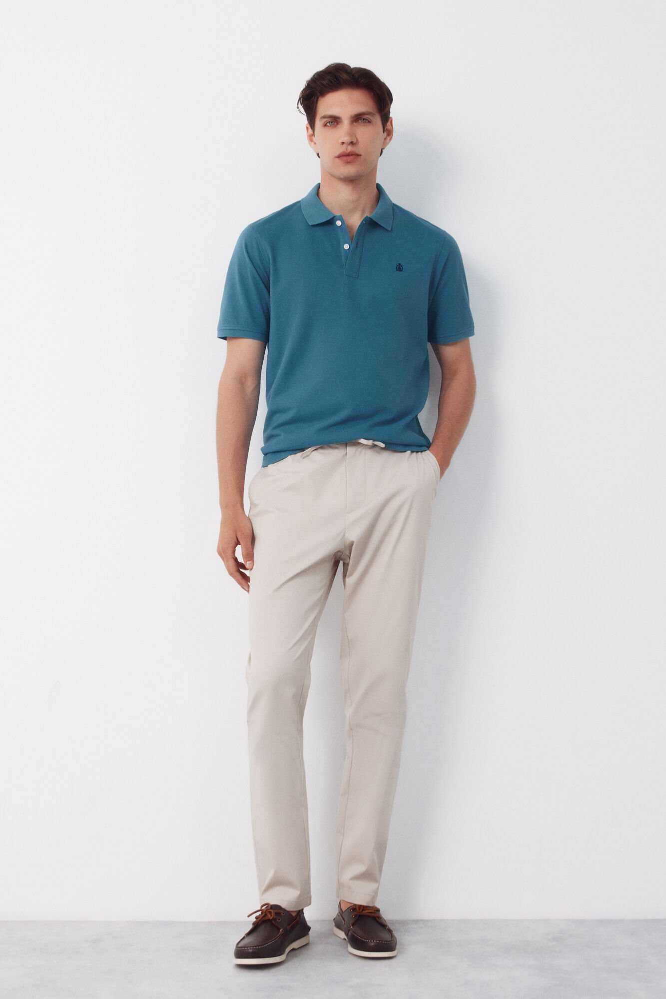 Cortefiel Piqu&eacute; basic polo shirt