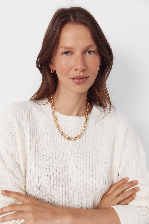 Cortefiel Soft feel jumper Ivory