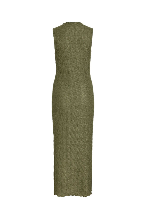 Vila Fitted midi dress Kaki