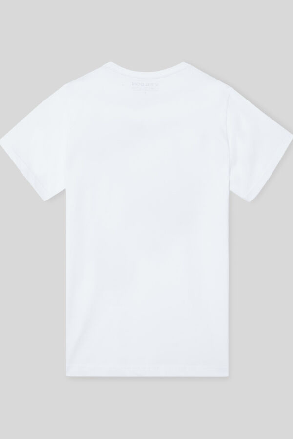 Silbon White racket branding T-shirt White