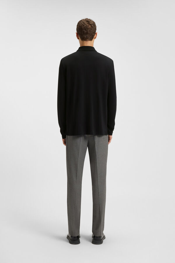 HUGO long sleeve polo shirt Black
