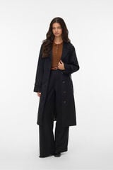 Vero Moda Long trench coat with belt  Black
