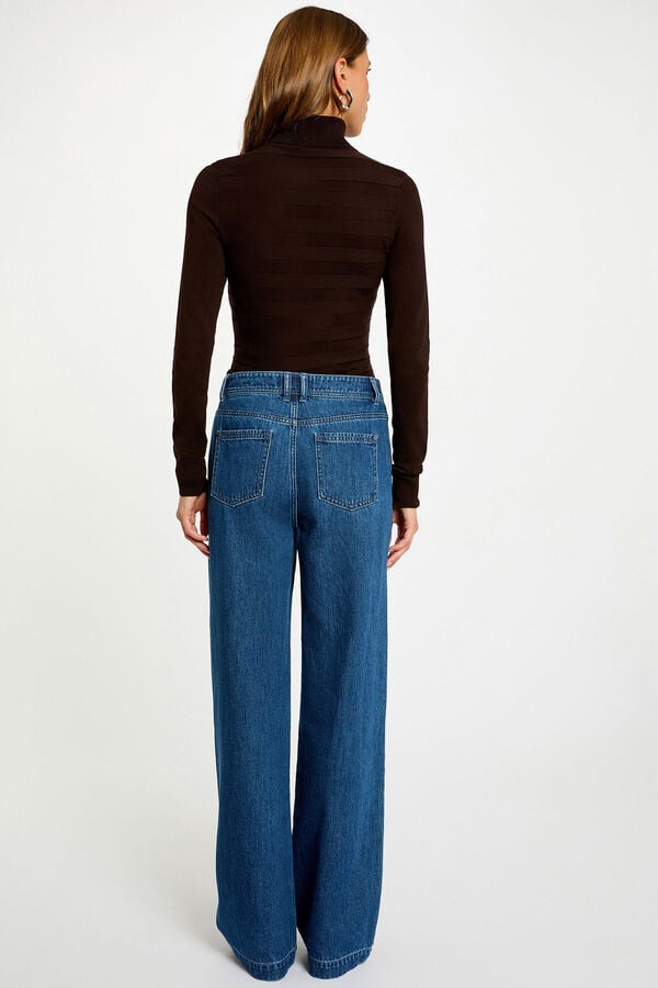 Morgan Camisola de gola Castanho