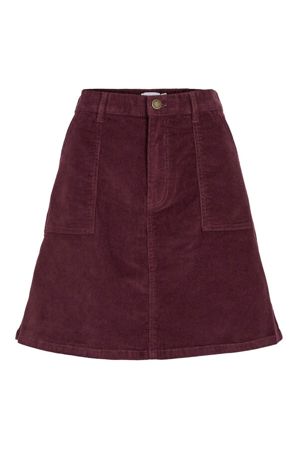 Vila Saia curta de veludo cotel&ecirc; Roxo
