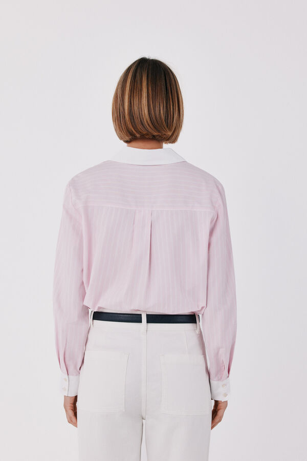 Cortefiel Poplin shirt Printed purple