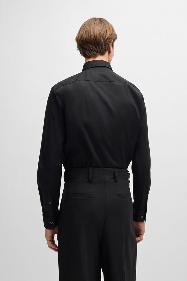HUGO Long-sleeved shirt Black