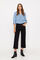 Cortefiel Cropped palazzo jeans Black