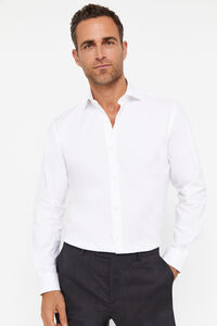 Cortefiel Plain pintpoint shirt White