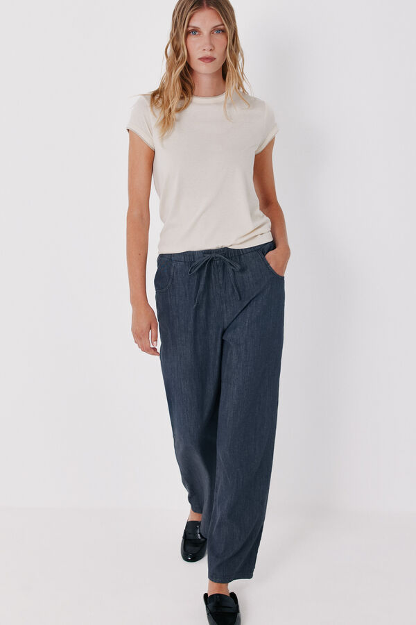 Cortefiel Chambray pyjama trousers Blue