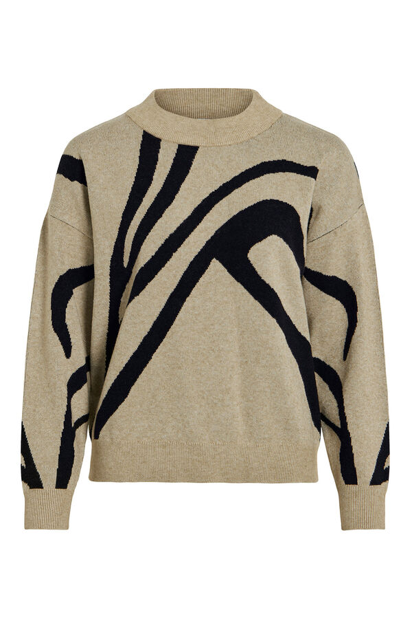 Vila Camisola de malha com viscose Tostado