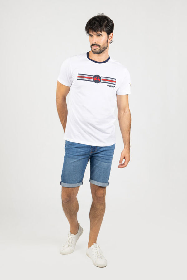 Privata T-shirt de manga curta Branco