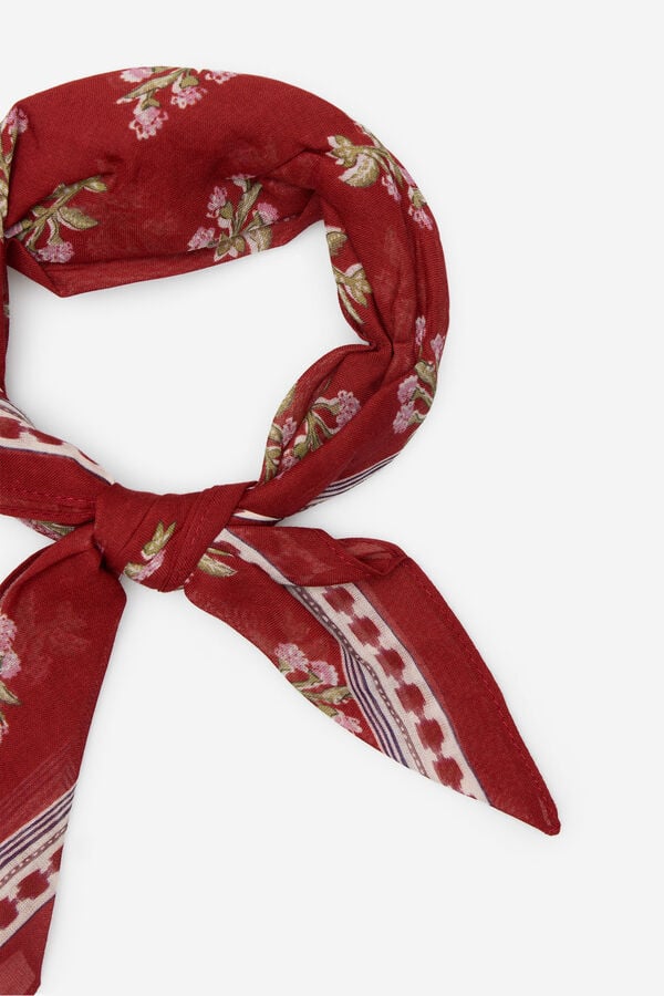 Cortefiel Bandana com motivo bot&acirc;nico Vermelho