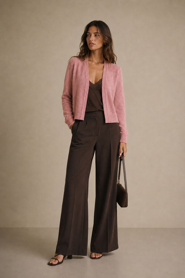 Vila Basic knit cardigan Purple