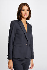 Cortefiel Straight buttoned blazer Navy