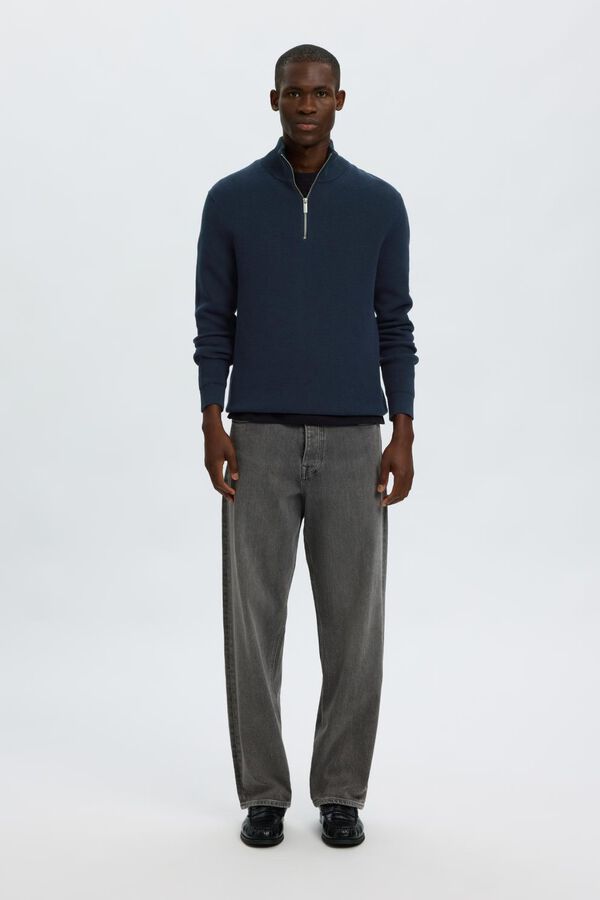 Selected Jersey de cuello alto Azul marino