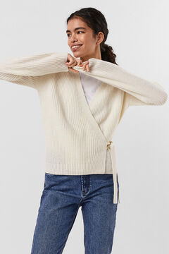 Cortefiel Crossover knit jumper  Gray