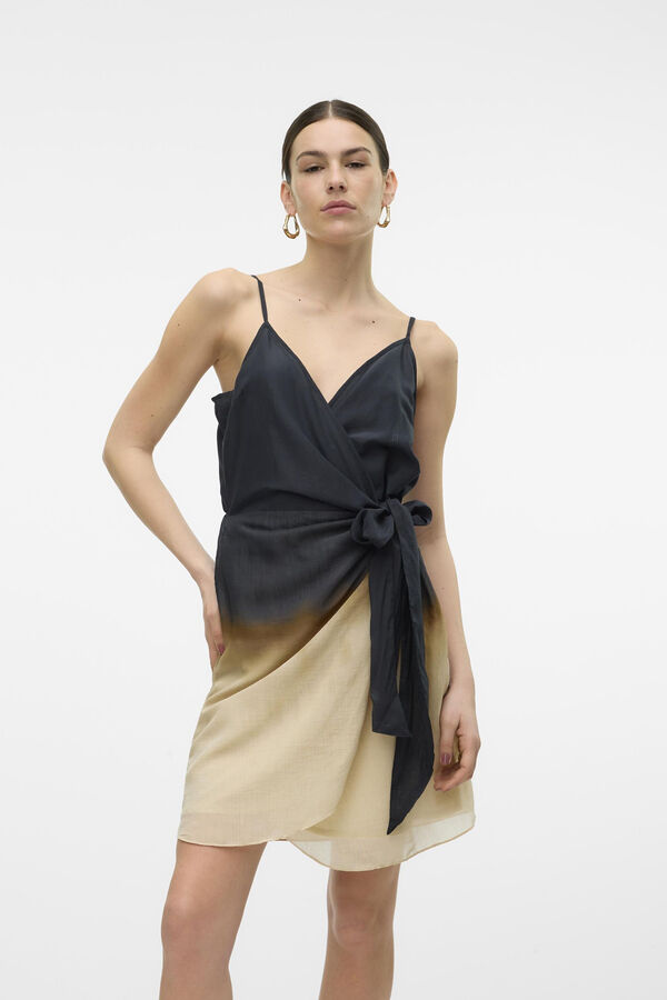 Vero Moda Vestido curto estampado com alças Preto