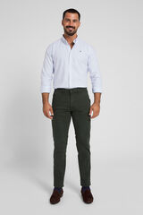 Silbon Pantal&oacute;n sport chino casual verde botella Verde oscuro