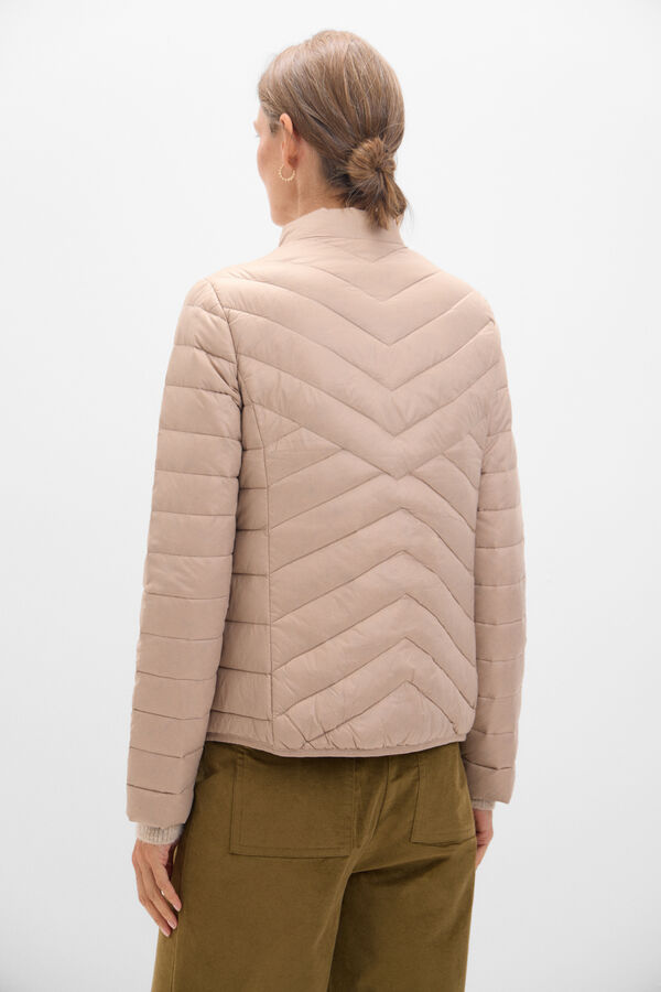 Cortefiel Chaqueta reversible plumas Beige