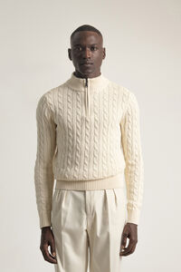 PuroEGO Su&eacute;ter de gola alta em tric&ocirc; tran&ccedil;ado