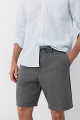 Cortefiel Lightweight regular Bermuda shorts Kaki