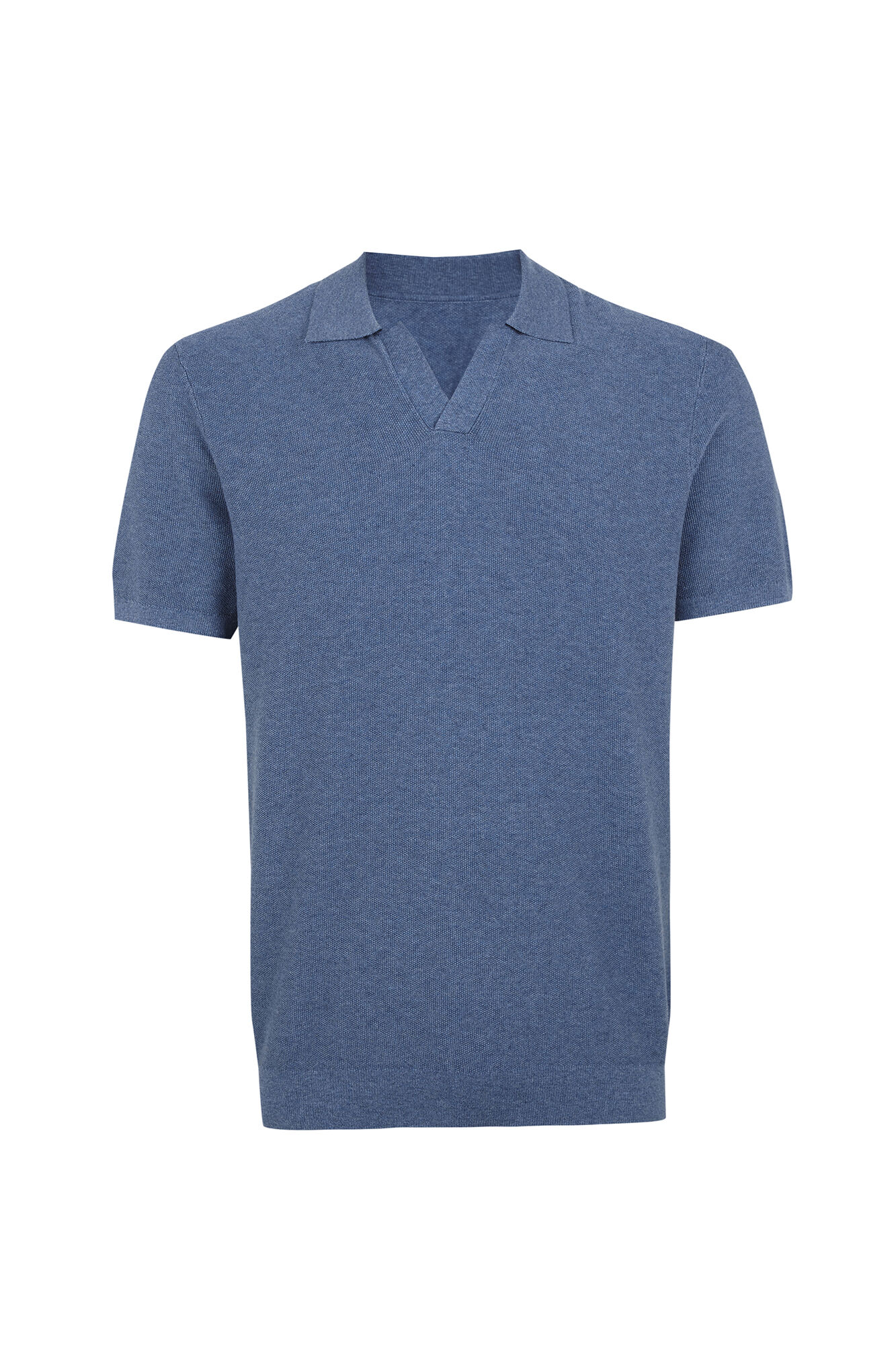 Cortefiel Cotton knit short sleeve polo shirt
