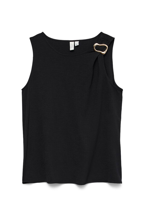 Vero Moda Top sin mangas detalle hebilla Negro