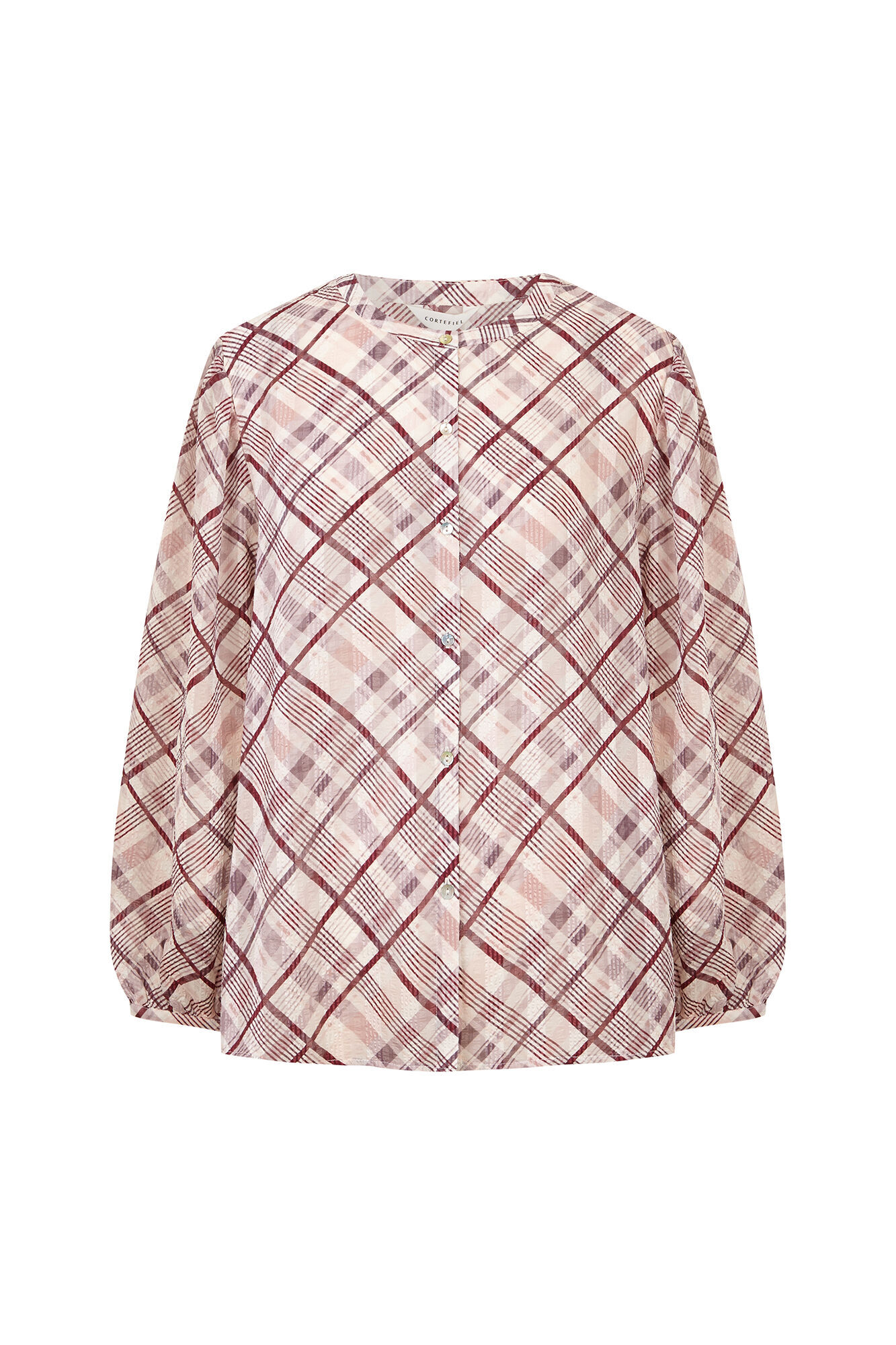 Cortefiel Plaid print blouse