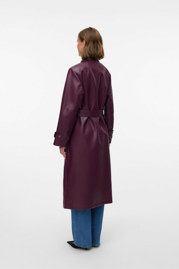 Vero Moda Sobretudo longo de trench sintético Roxo