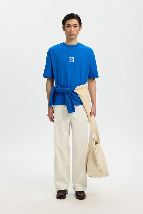 Selected Short-sleeved T-shirt Blue
