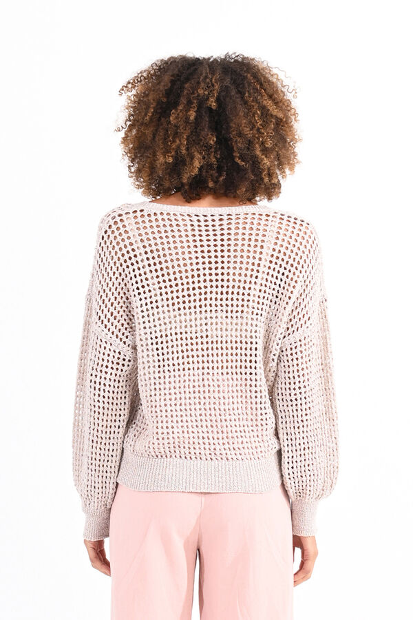 Cortefiel Women's knit blend long-sleeved jumper Beige