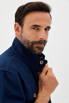 Cortefiel Cotton/linen 4-pocket jacket  Turquoise