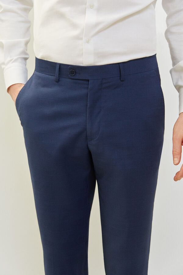 Cortefiel Serie XXI checked trousers Blue