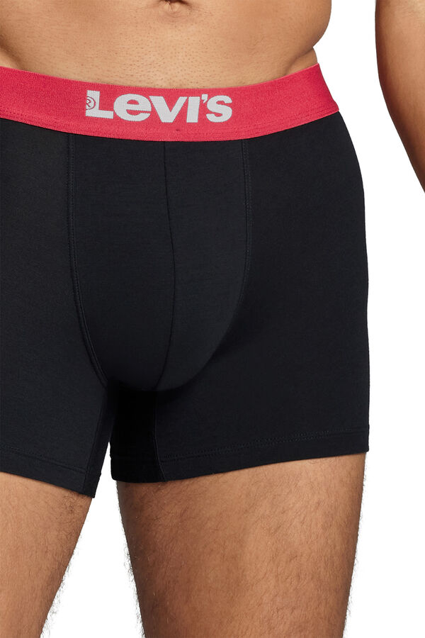 Levi's Cuecas boxers masculinas Levi's®, pacote com 2 Vermelho