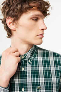 Lacoste Camisa stretch estampada xadrez para homem