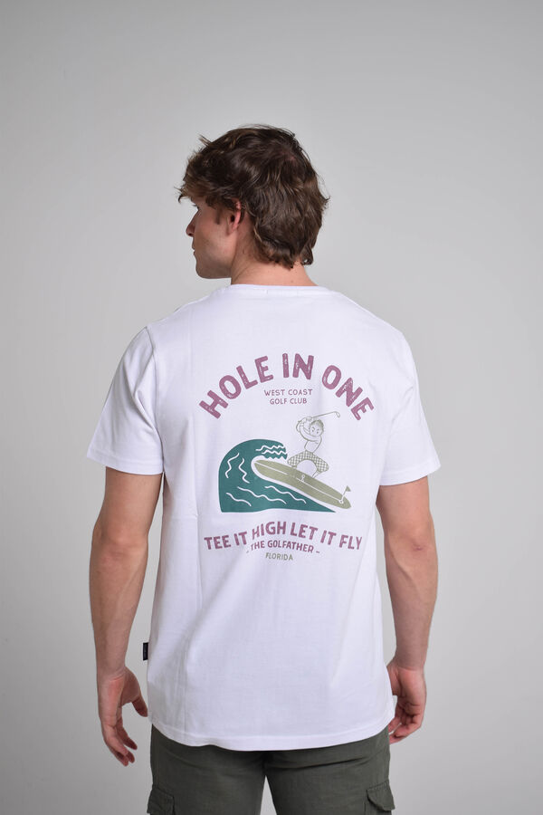 Cloking T-shirt Hole In One Branco