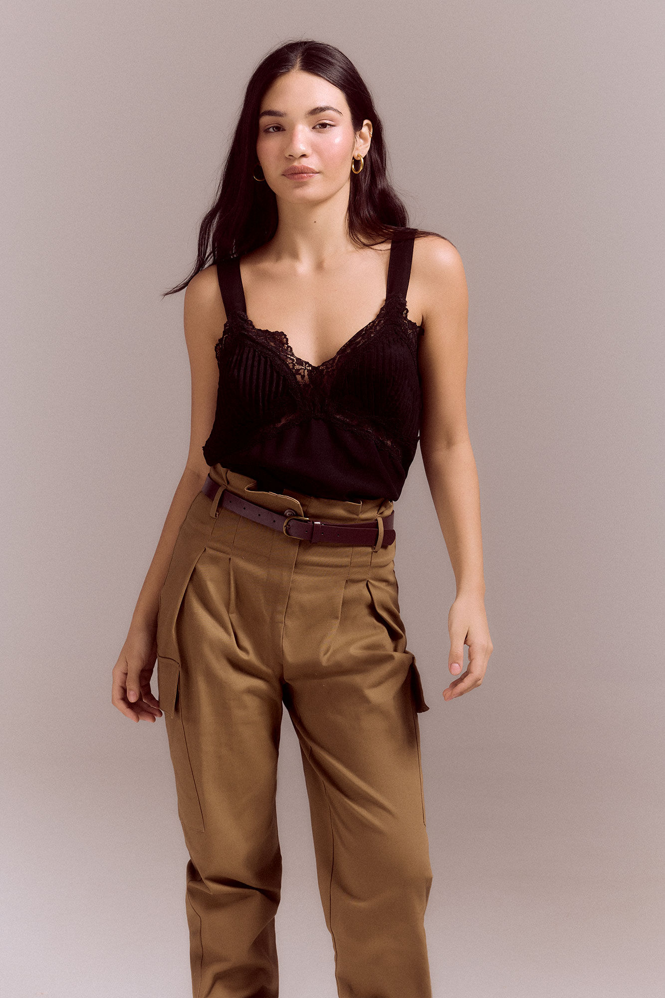 Top lencero marron hot sale