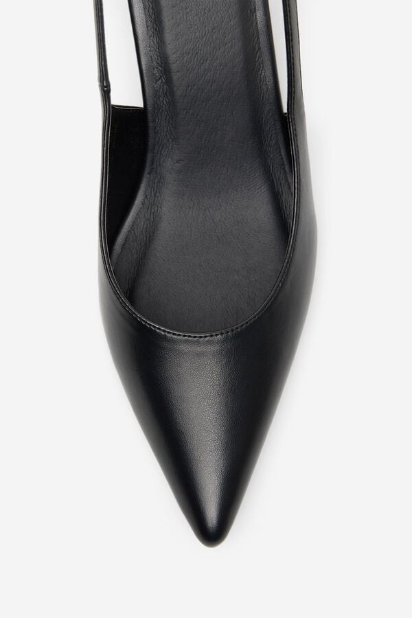 Cortefiel Open-back court shoe Black