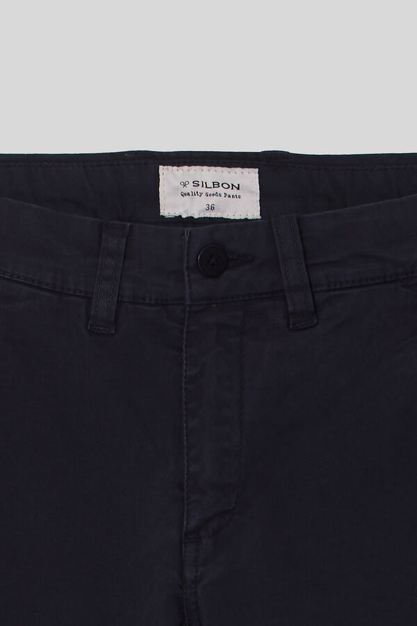 Silbon Casual navy blue chinos Navy