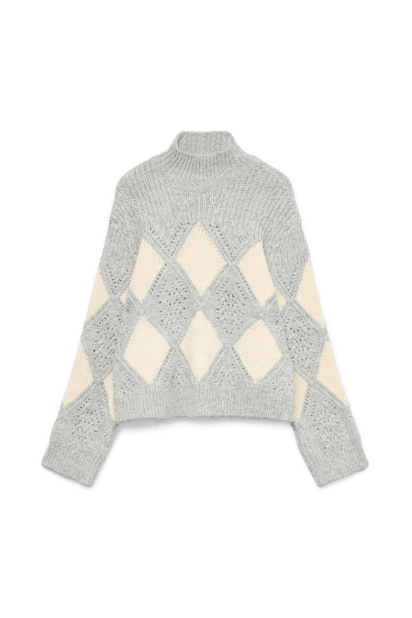 Vero Moda Camisola estruturado em losangos  Cinzento