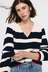 Vero Moda Jersey de rayas cuello pico