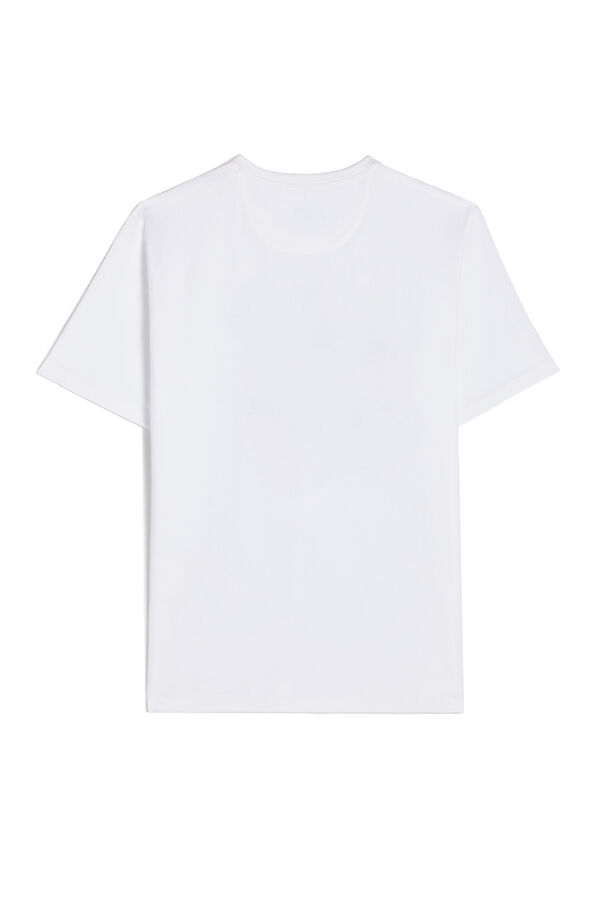 Cortefiel Camiseta estamapado logo OOTO Blanco