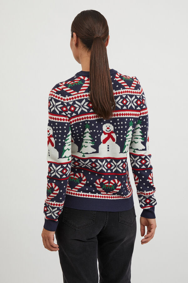 Vila Jersey Christmas Azul marino