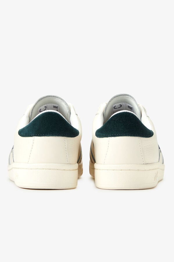 Fred Perry Sapatilhas B725 em pele/camur&ccedil;a Branco